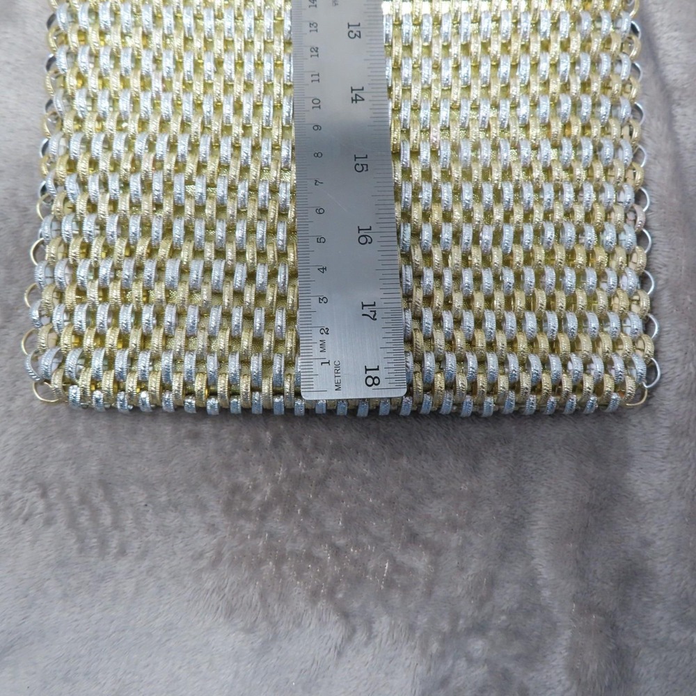 Vintage RARE Walborg Paco Rabanne 1960s Silver Gold Mesh Chain Link Purse Bag‎ - Picture 10 of 12